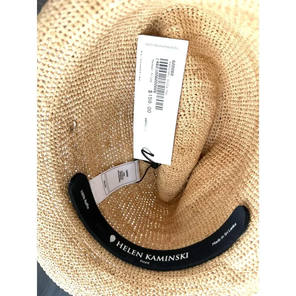 Helen Kaminski NWT Natural Raffia Sun Hat Golf Resort Vacation Womens One Size - Picture 11 of 11